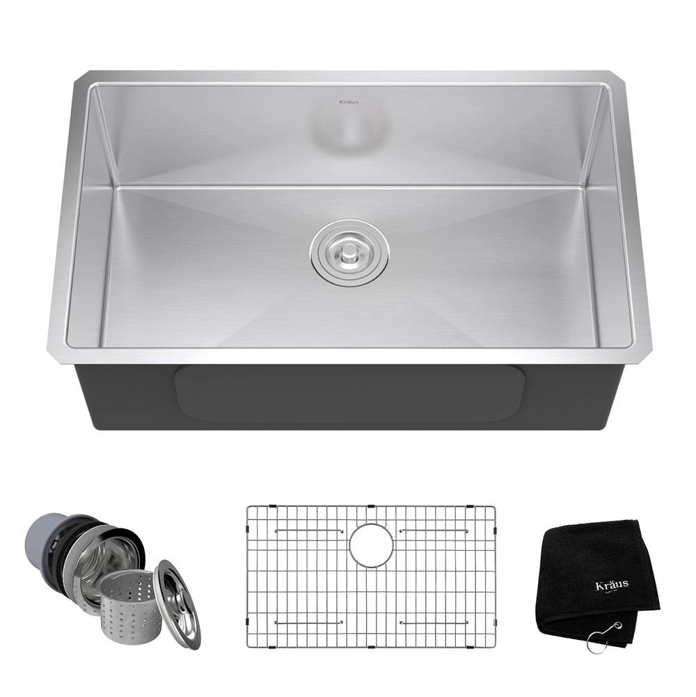 Kraus Standart Pro 30inch 16 Gauge Undermount Single Bowl Stainless